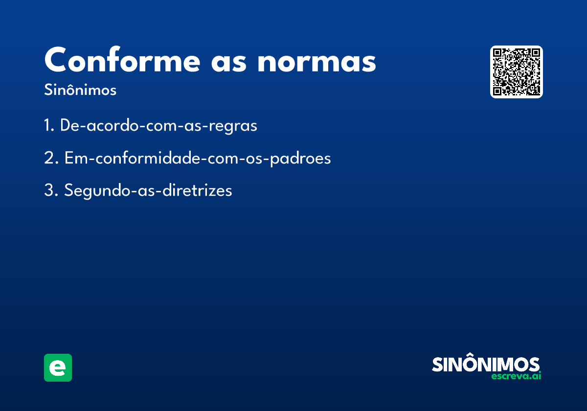 conforme as normas