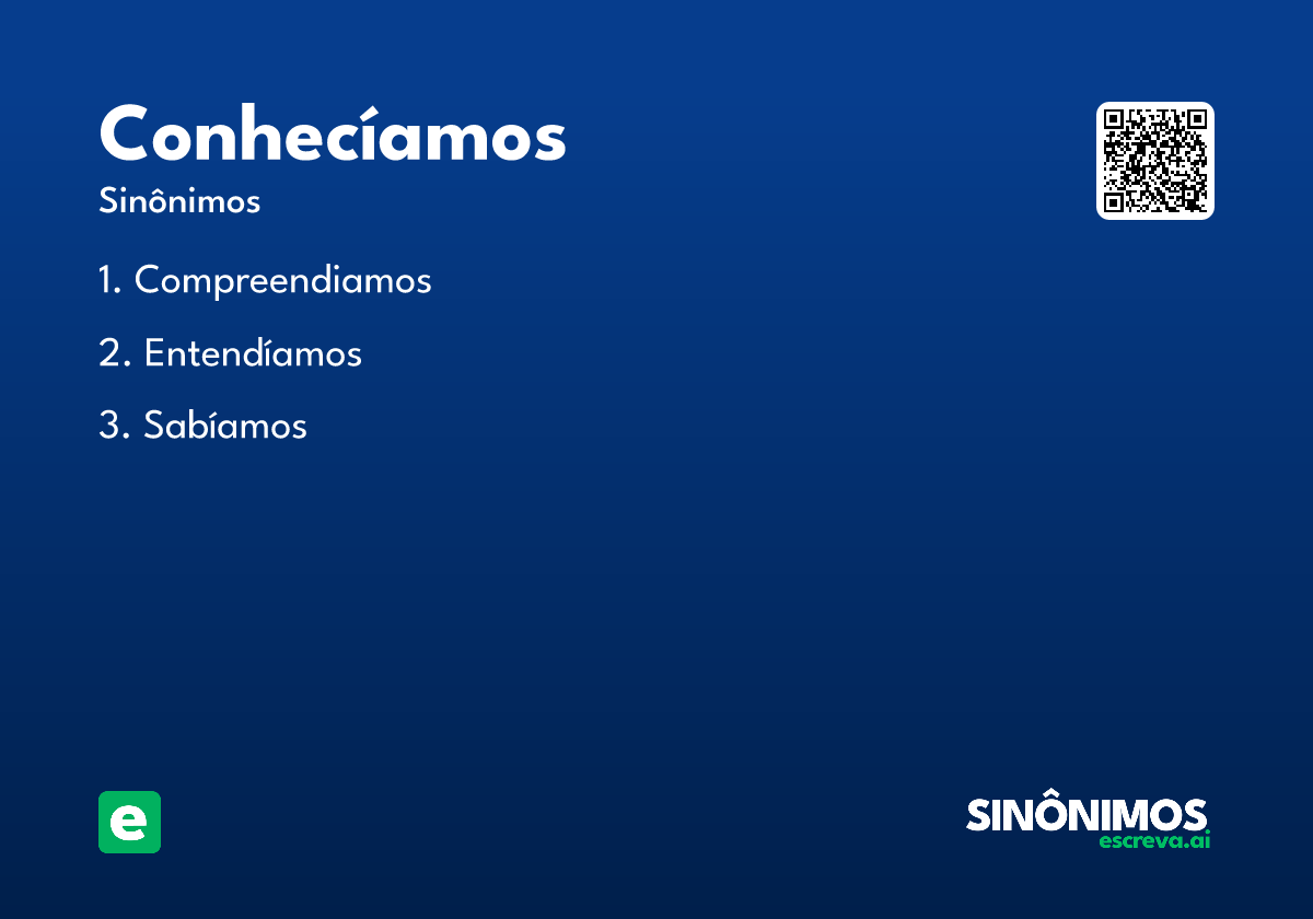 conhecíamos