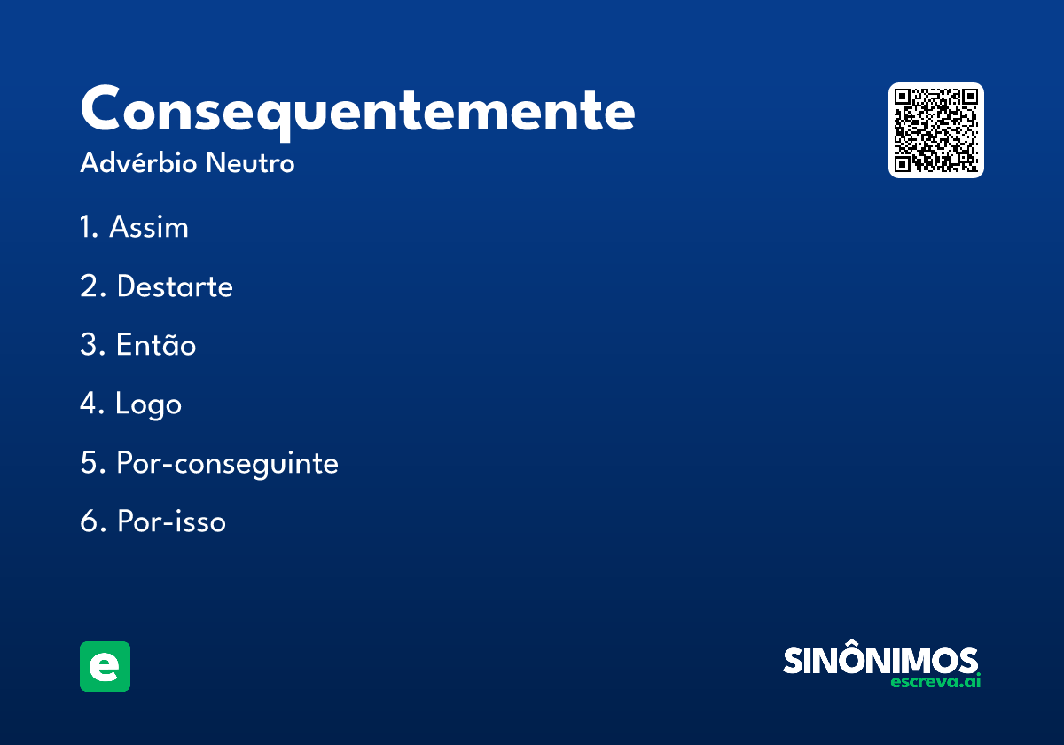 consequentemente