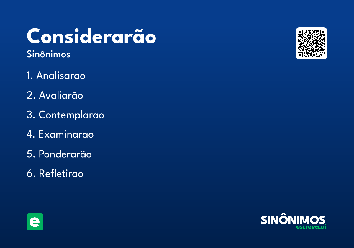 considerarão