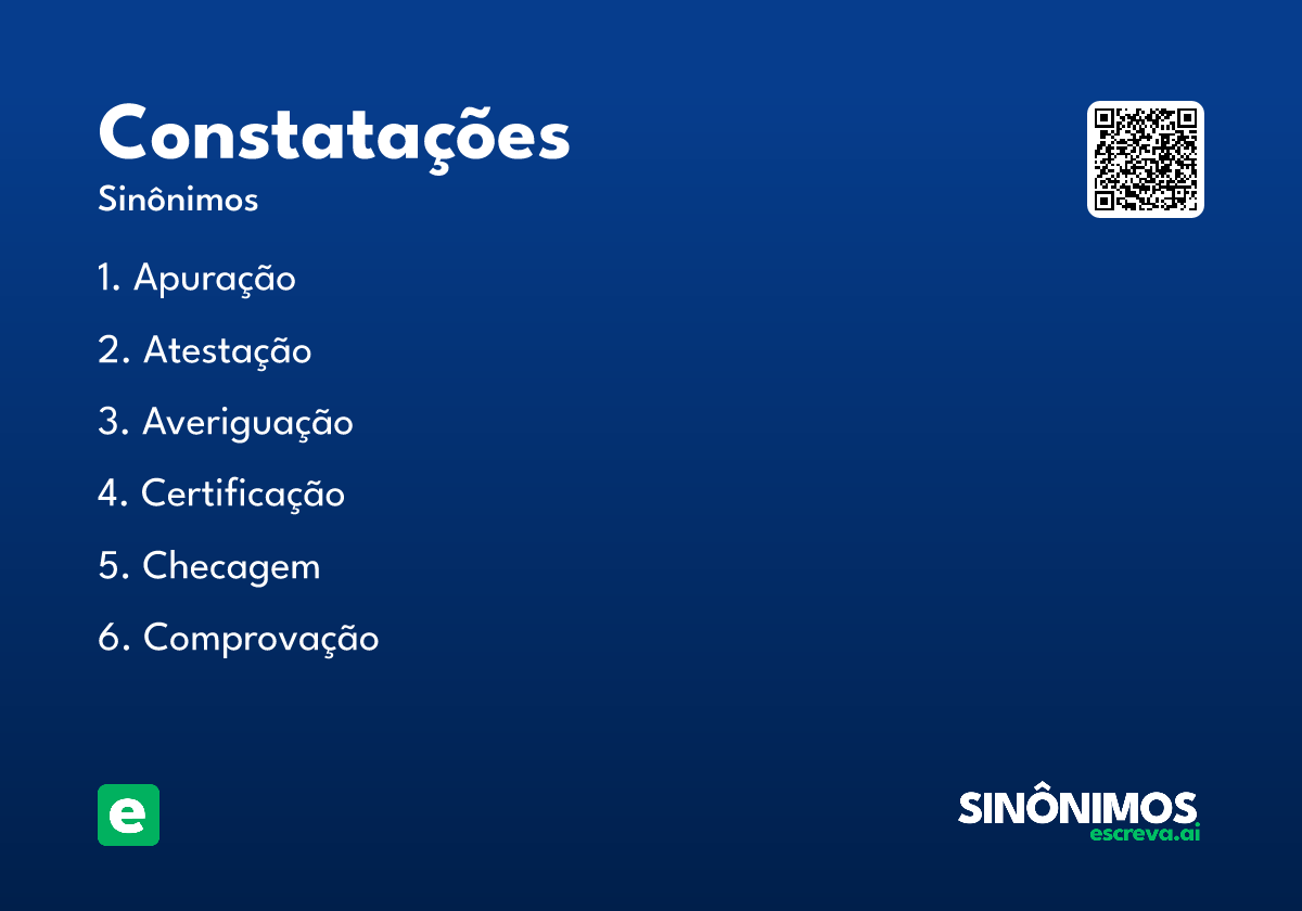 constatações