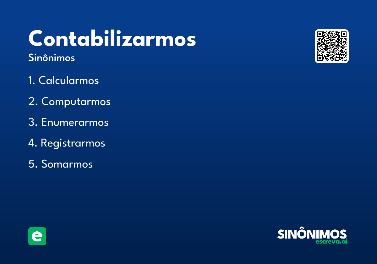 contabilizarmos