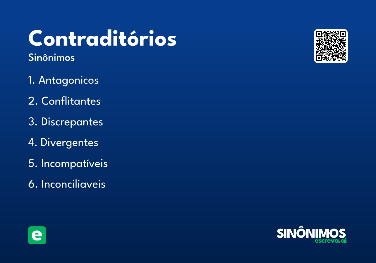 contraditórios