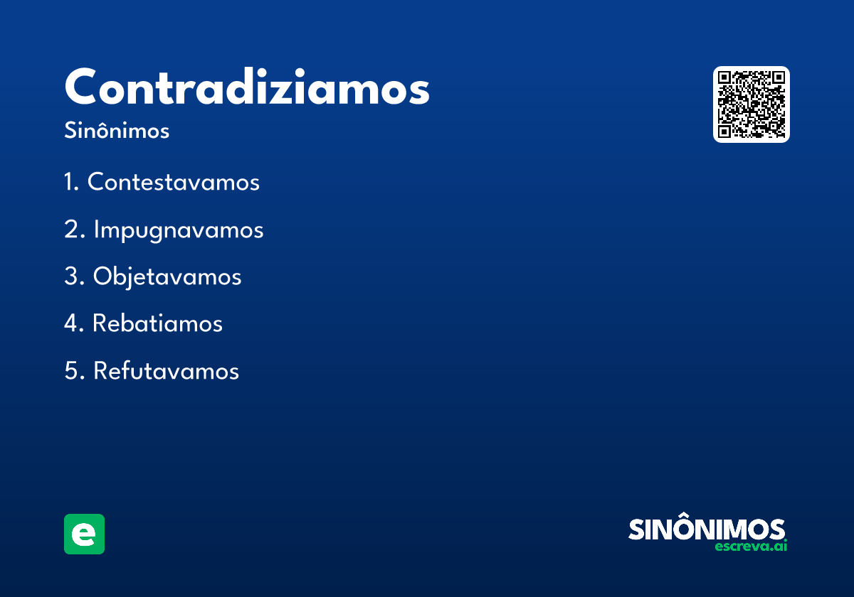 contradiziamos