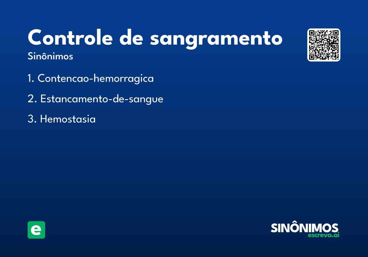 controle de sangramento