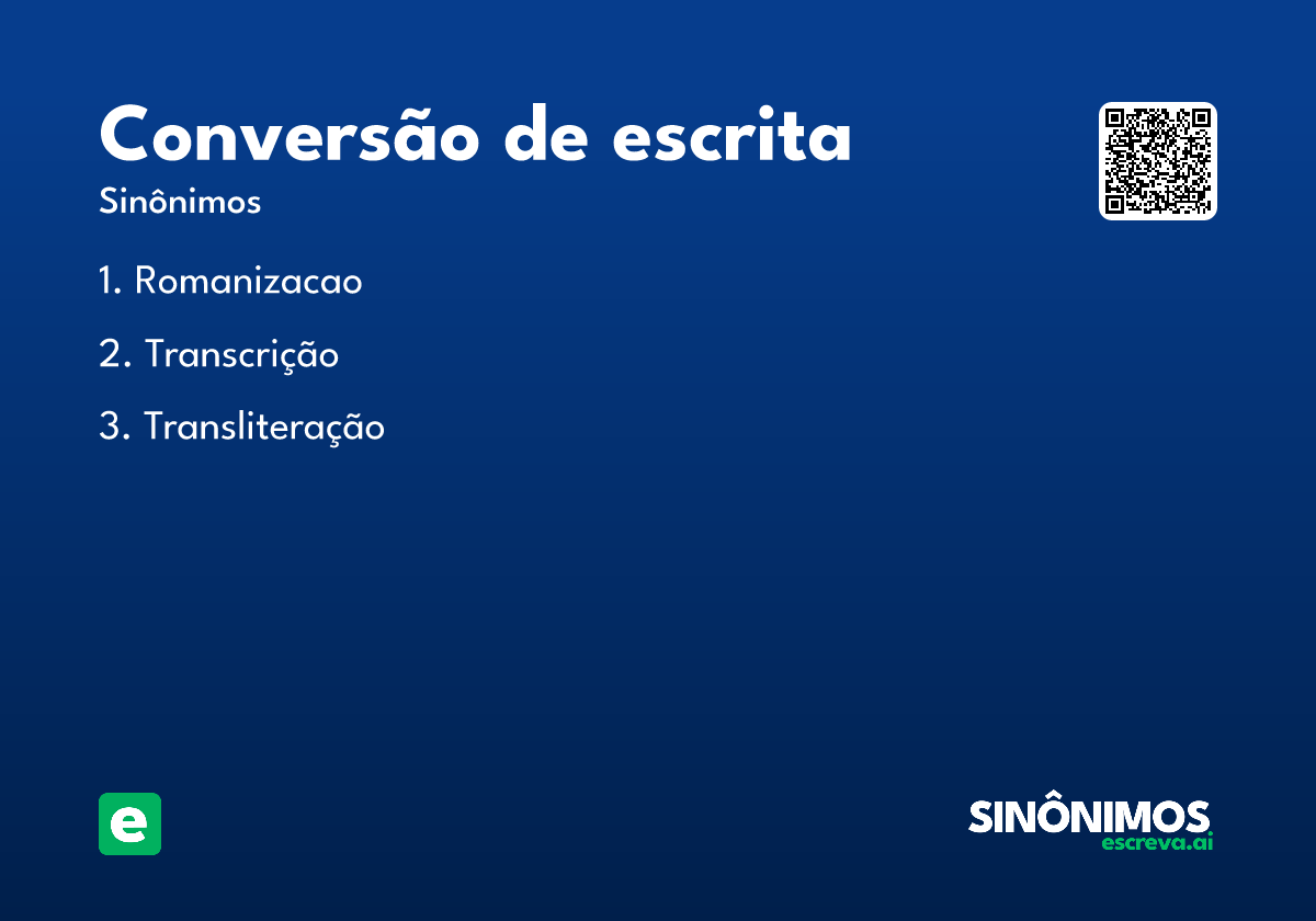 conversão de escrita