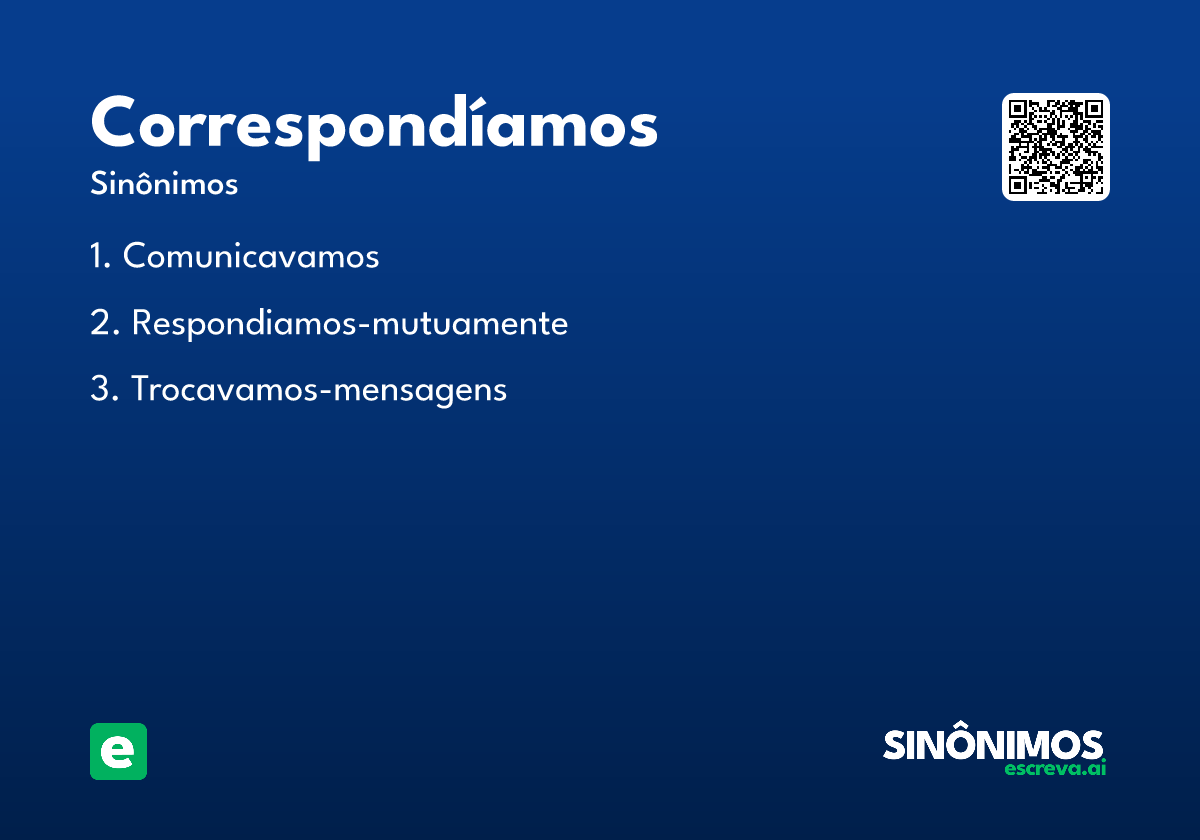 correspondíamos
