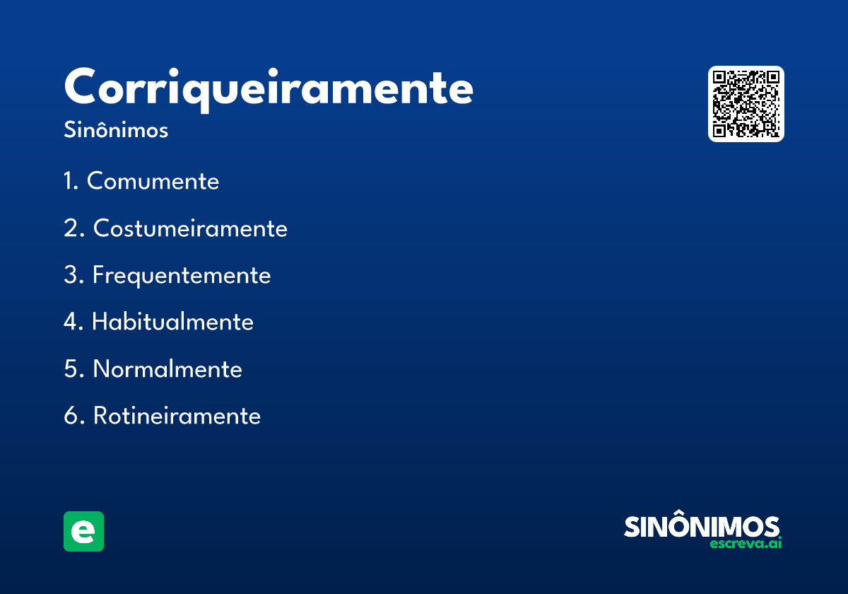 corriqueiramente