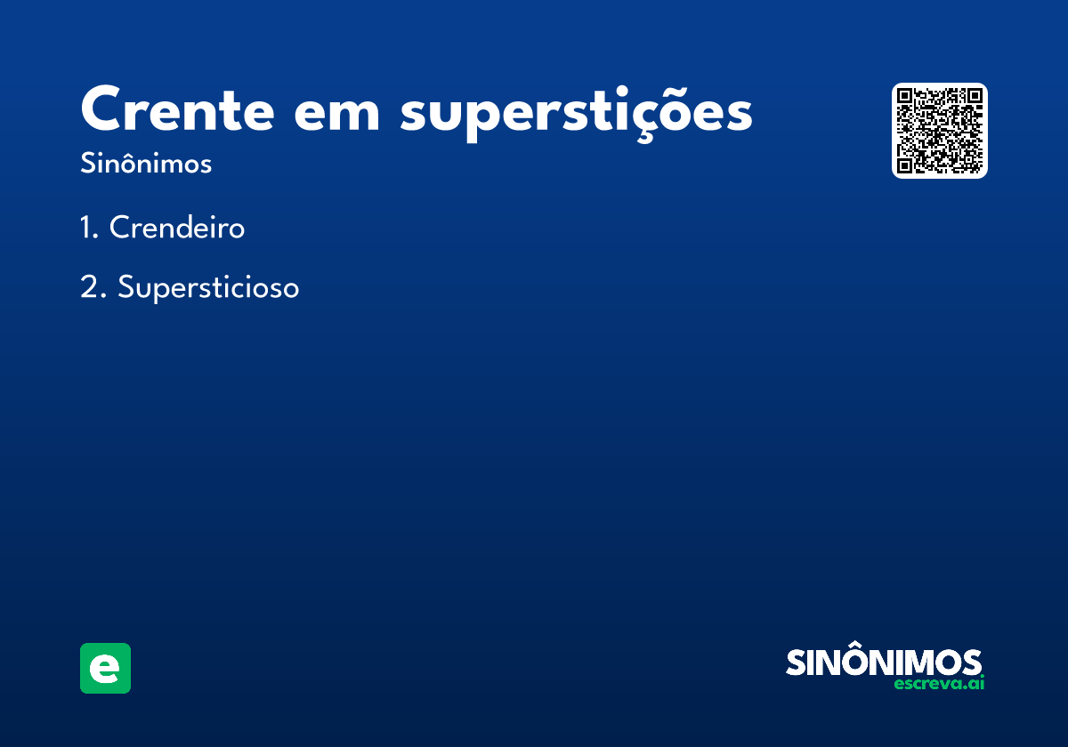crente em superstições