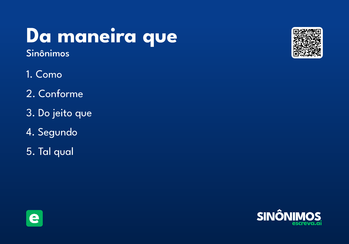 da maneira que