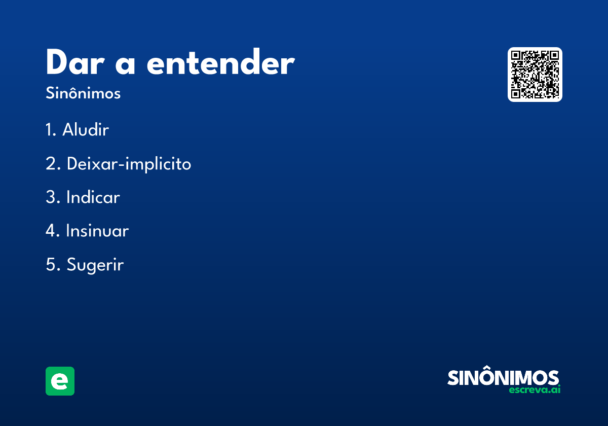 dar a entender