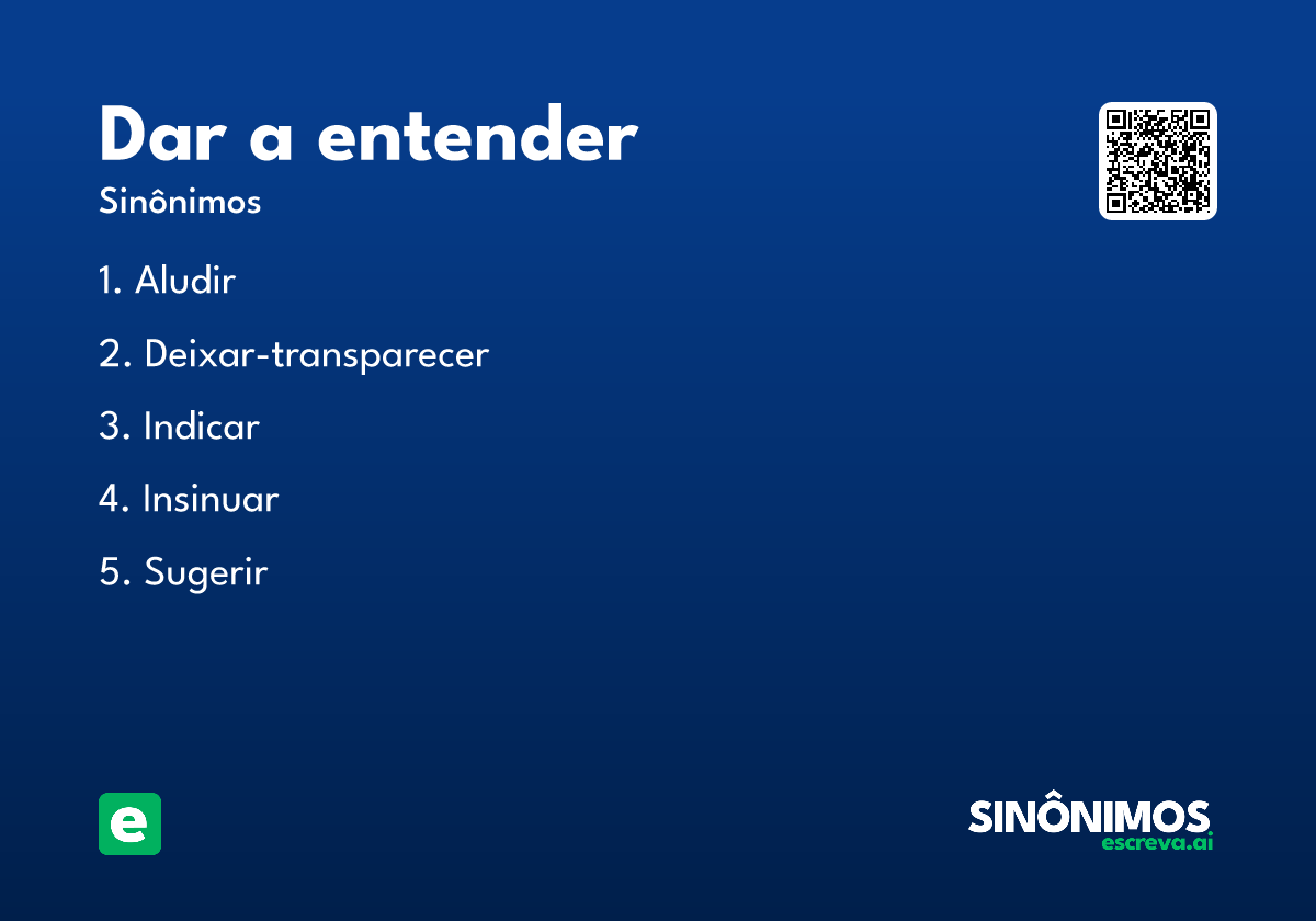 dar a entender