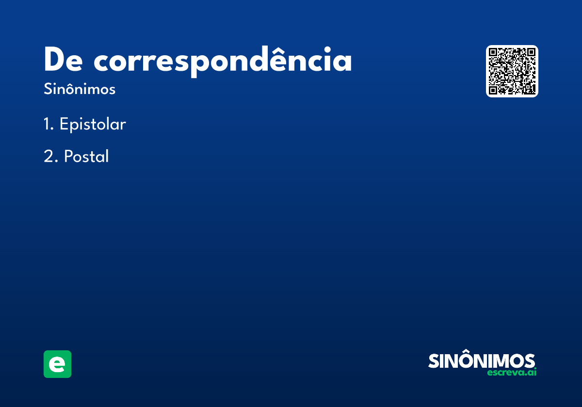 de correspondência