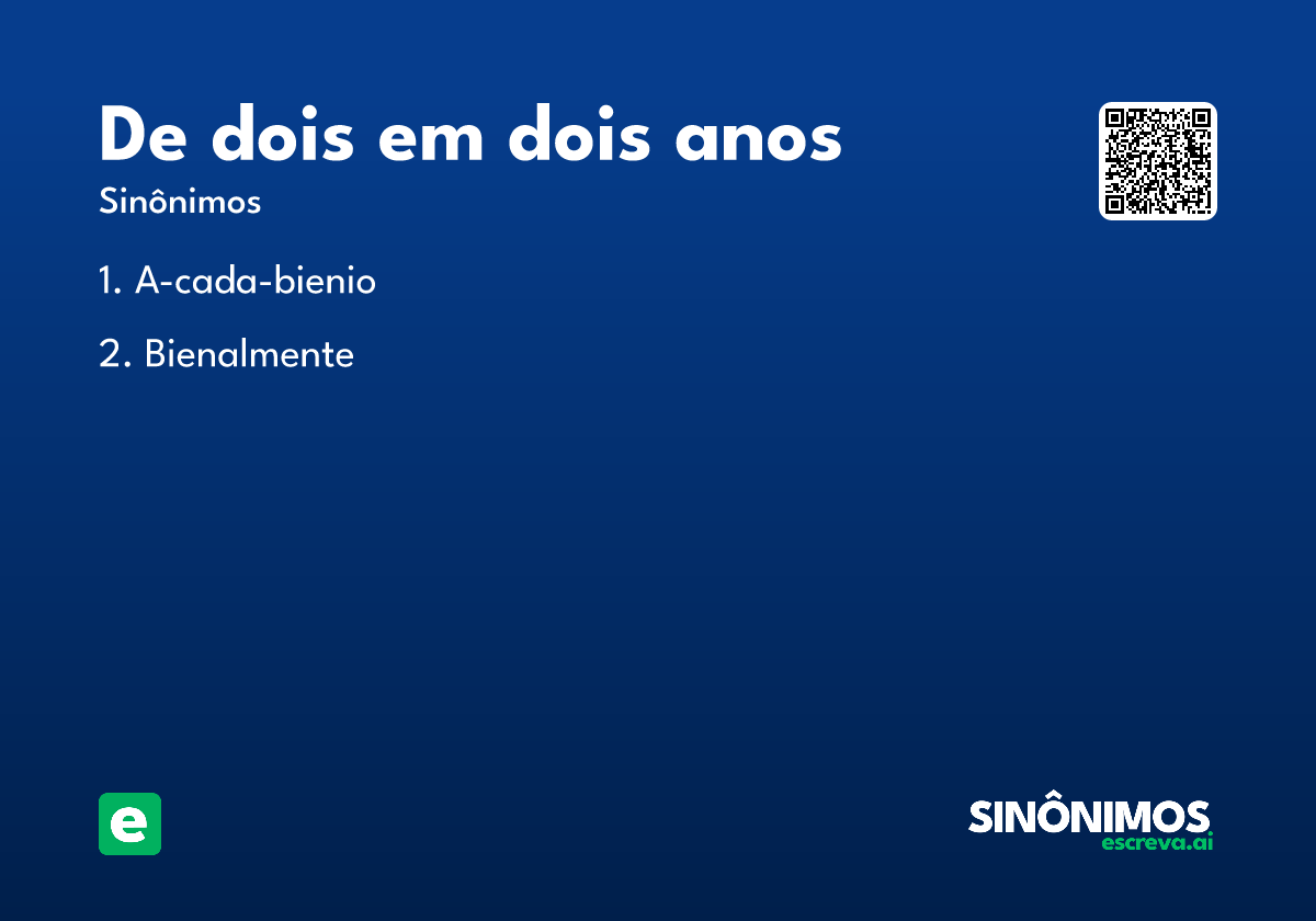 de dois em dois anos