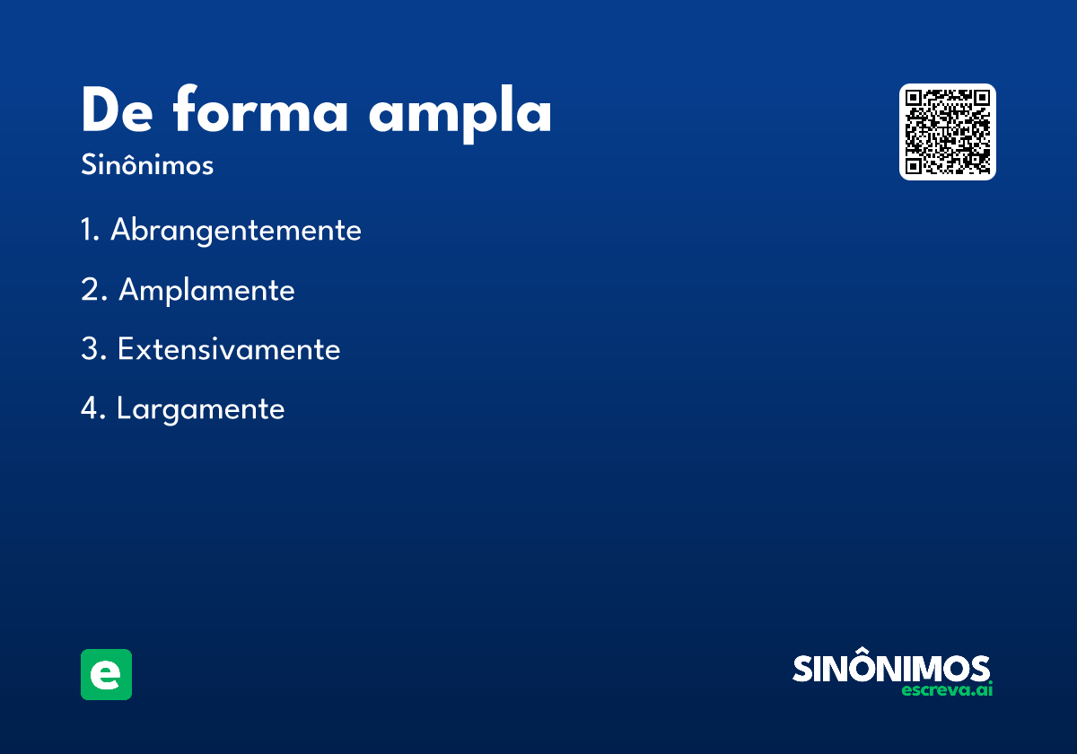 de forma ampla