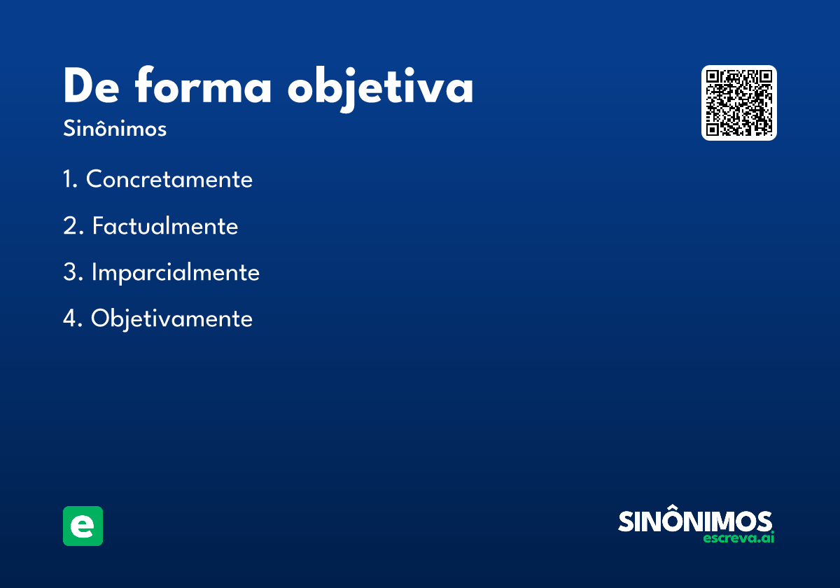 de forma objetiva
