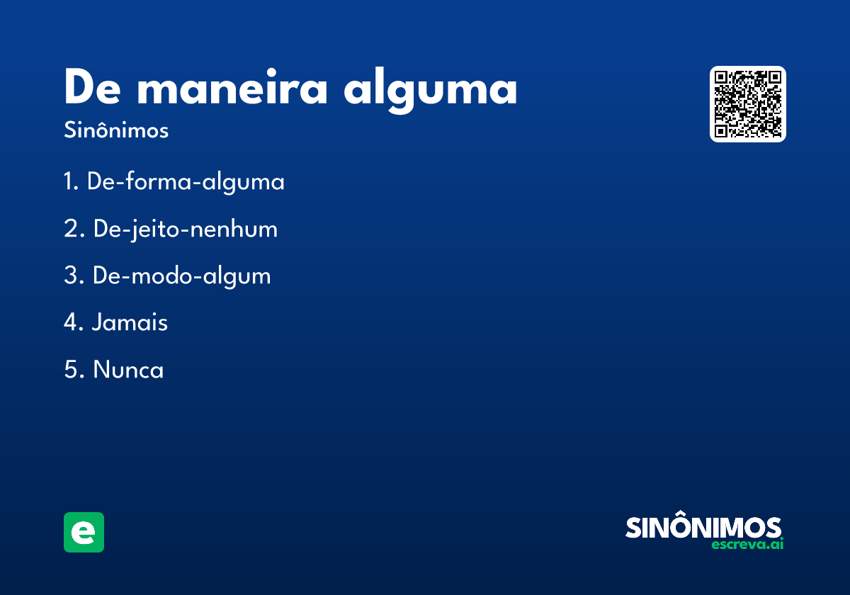 de maneira alguma