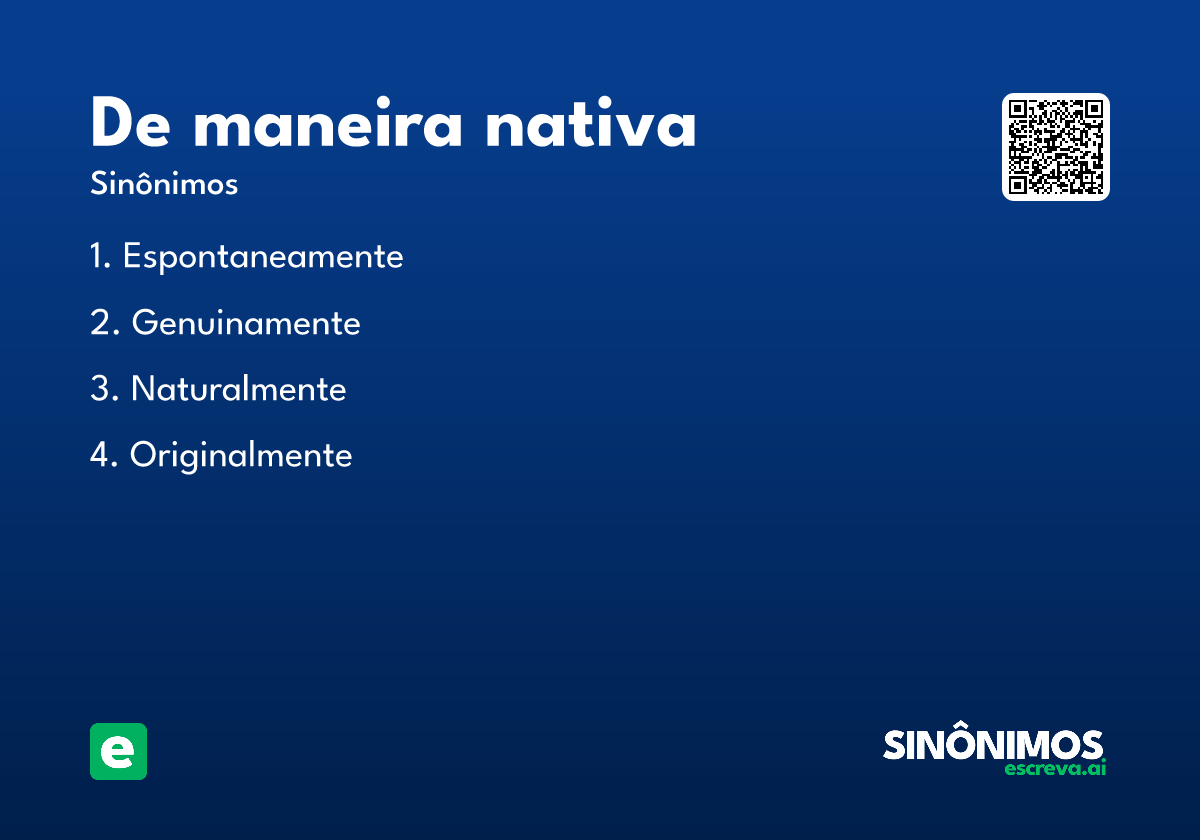 de maneira nativa