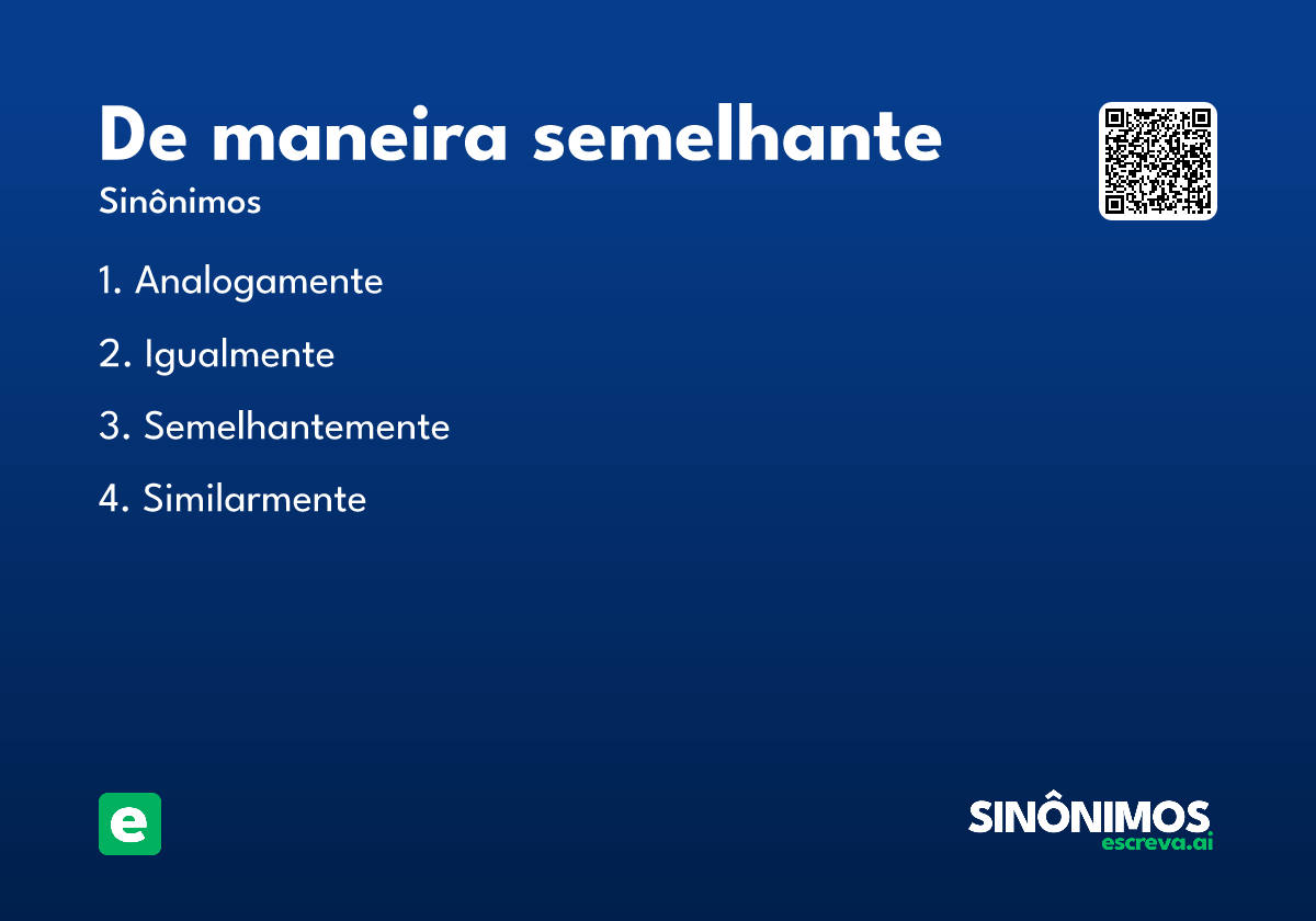 de maneira semelhante