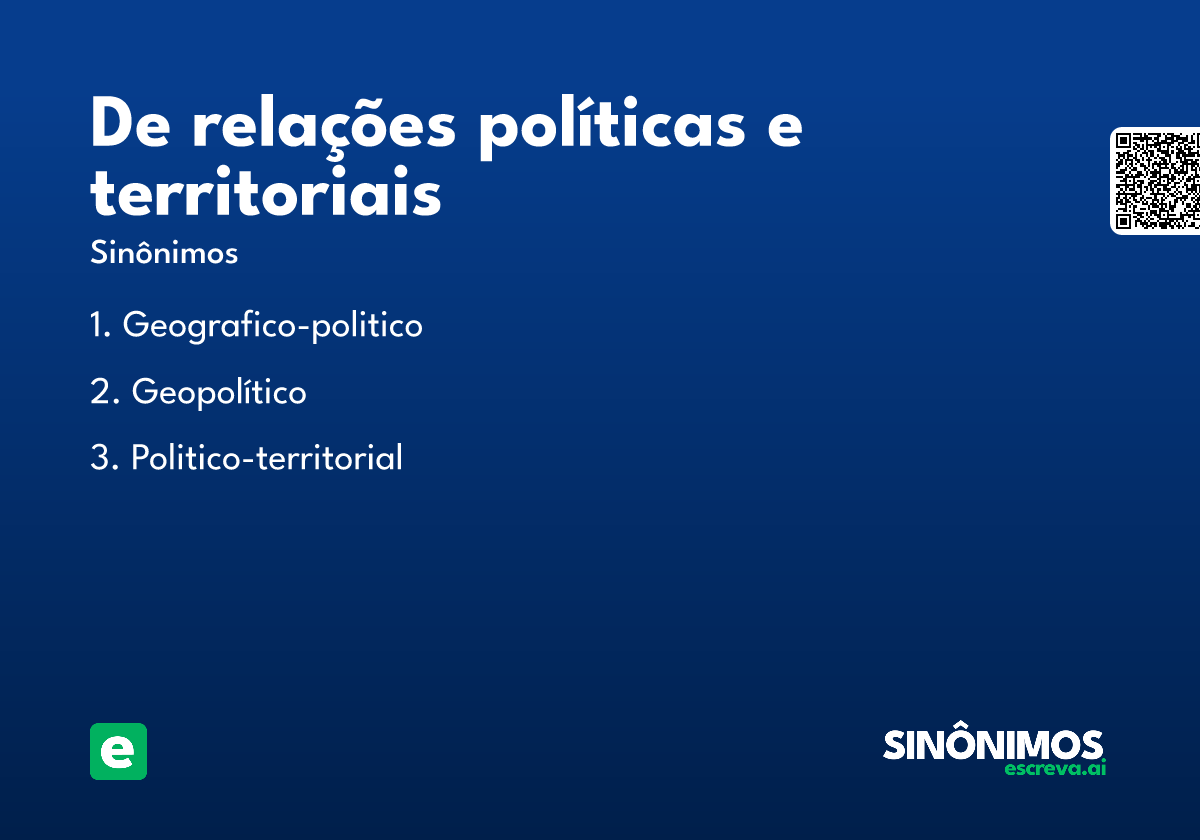 de relações políticas e territoriais