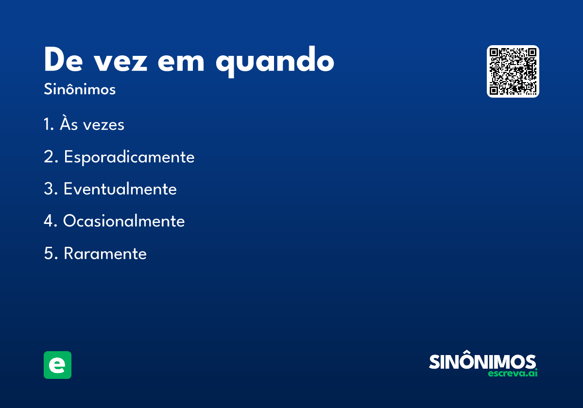 de vez em quando