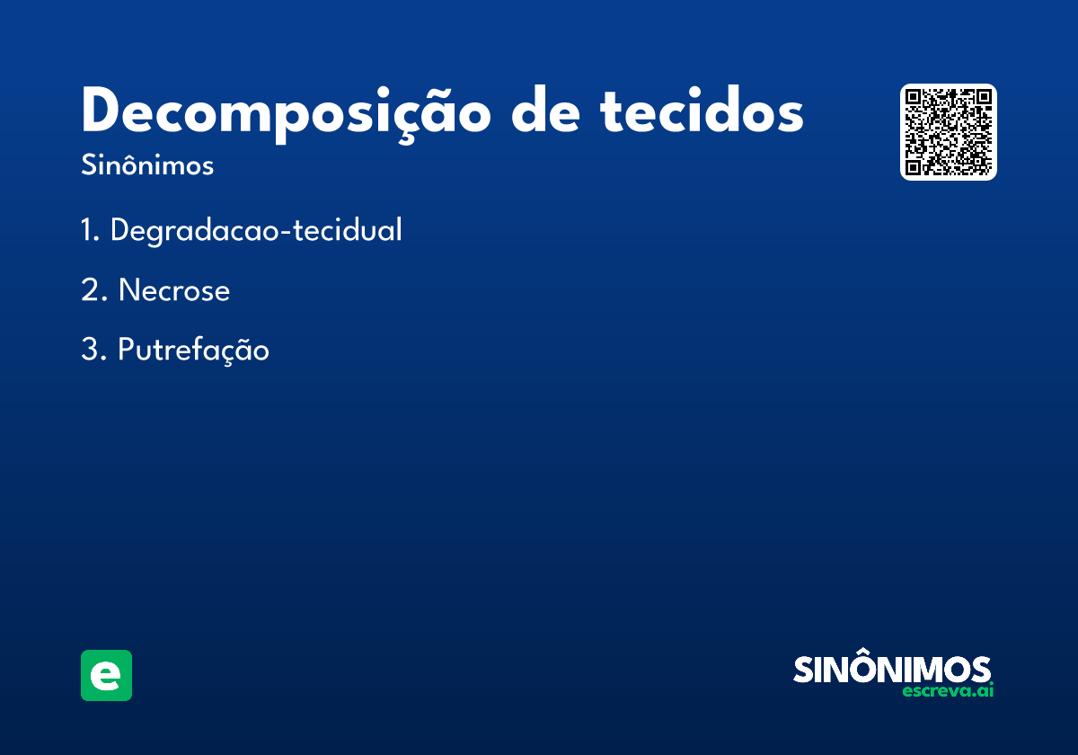 decomposição de tecidos