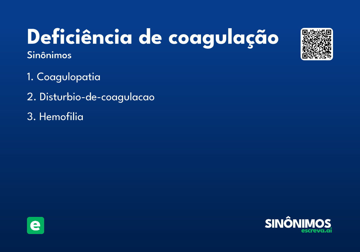 deficiência de coagulação