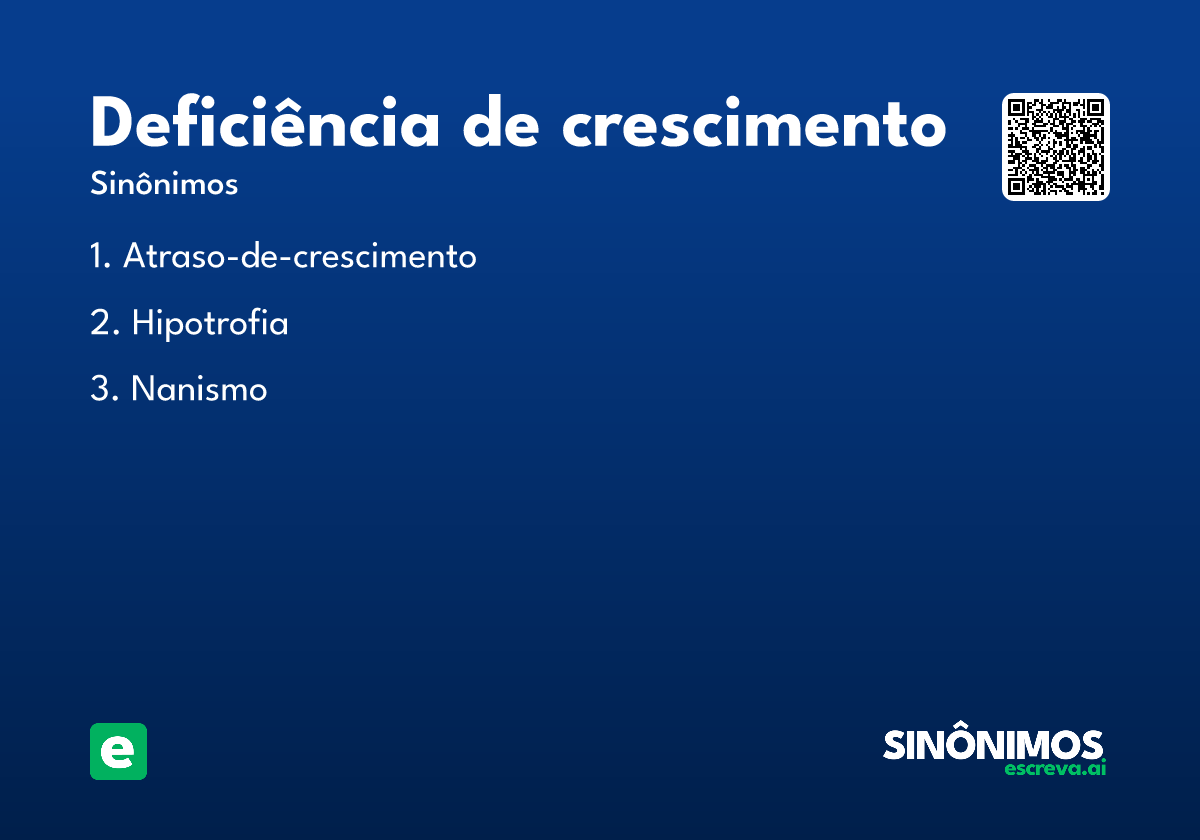 deficiência de crescimento