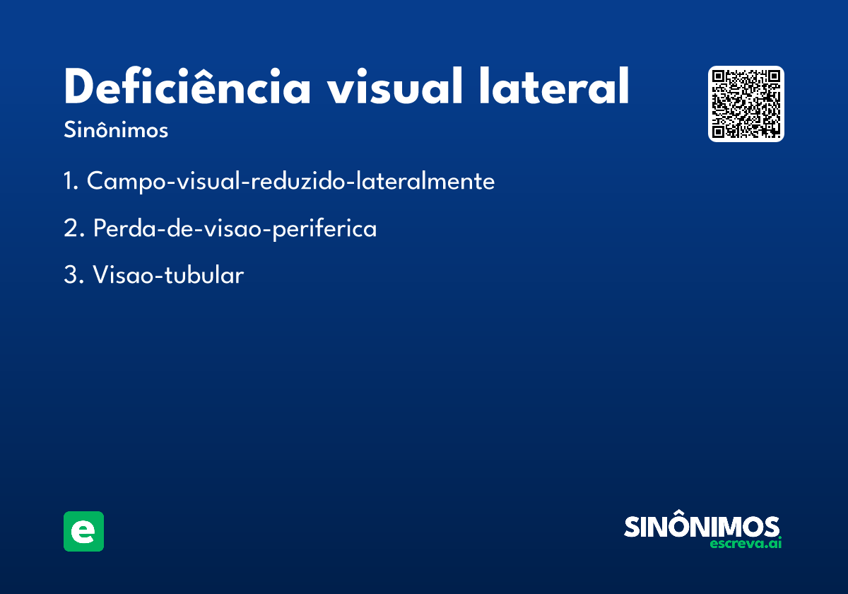 deficiência visual lateral
