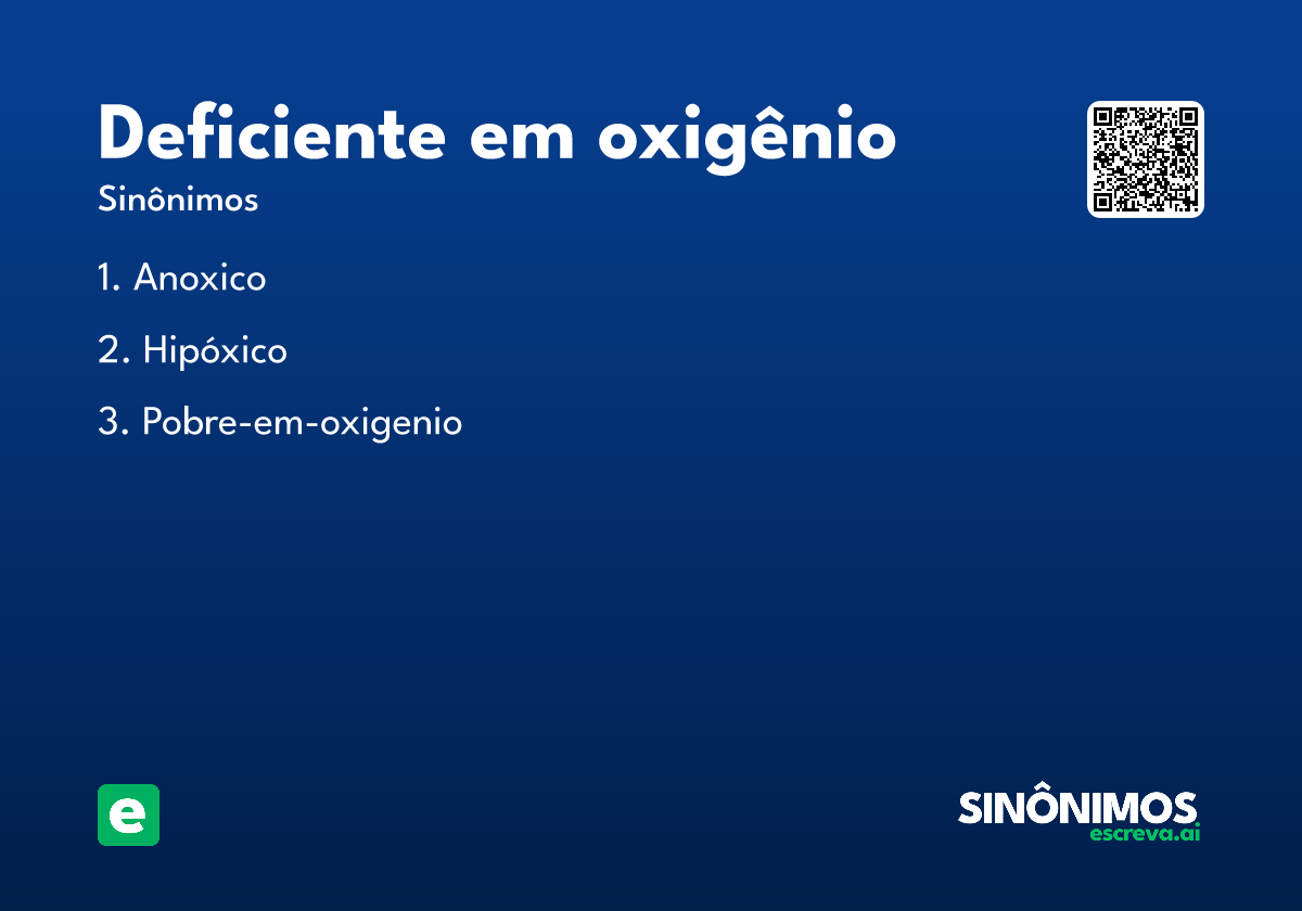 deficiente em oxigênio