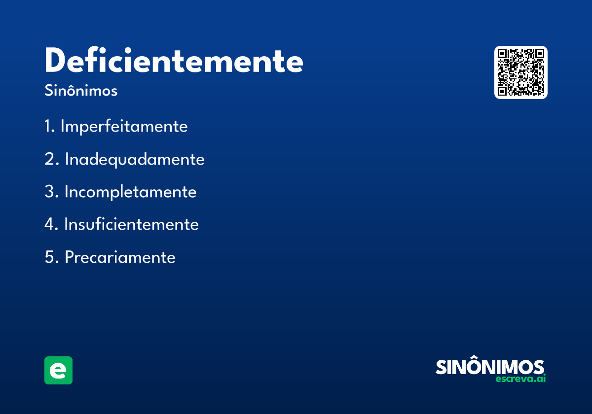 deficientemente