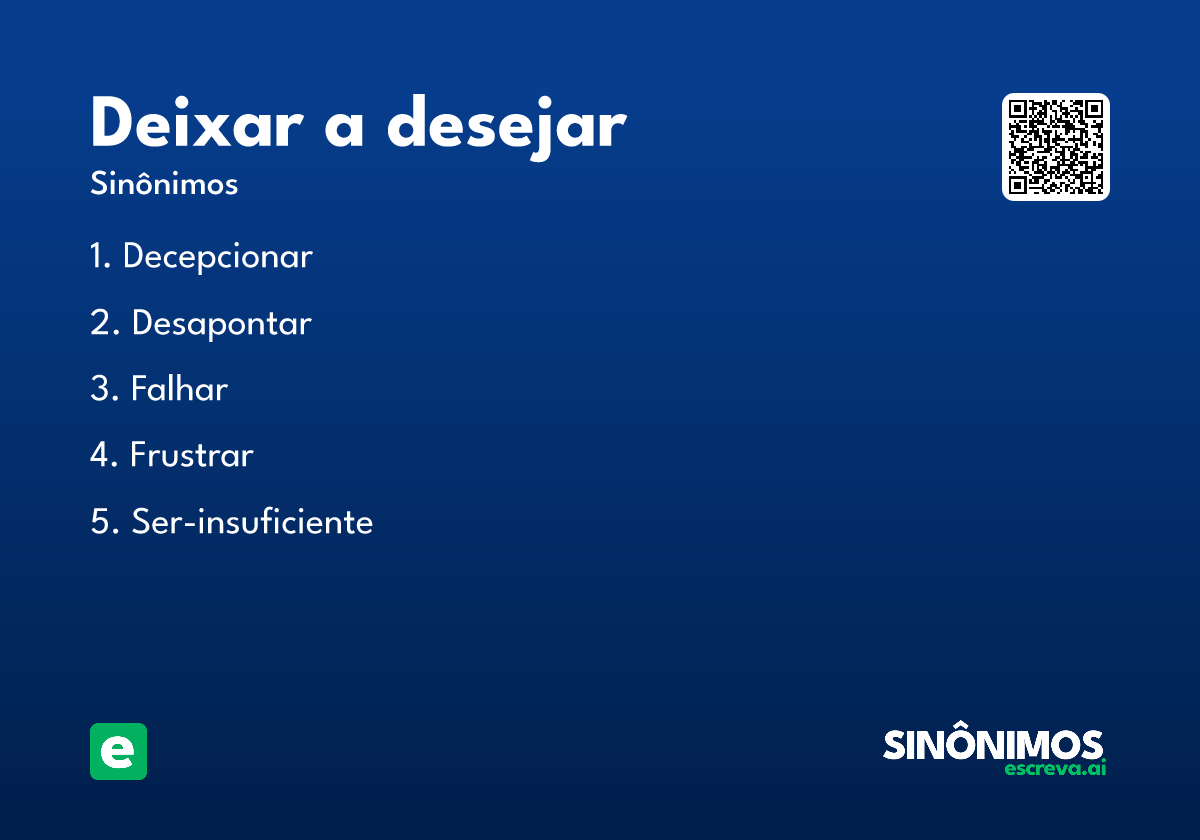 deixar a desejar