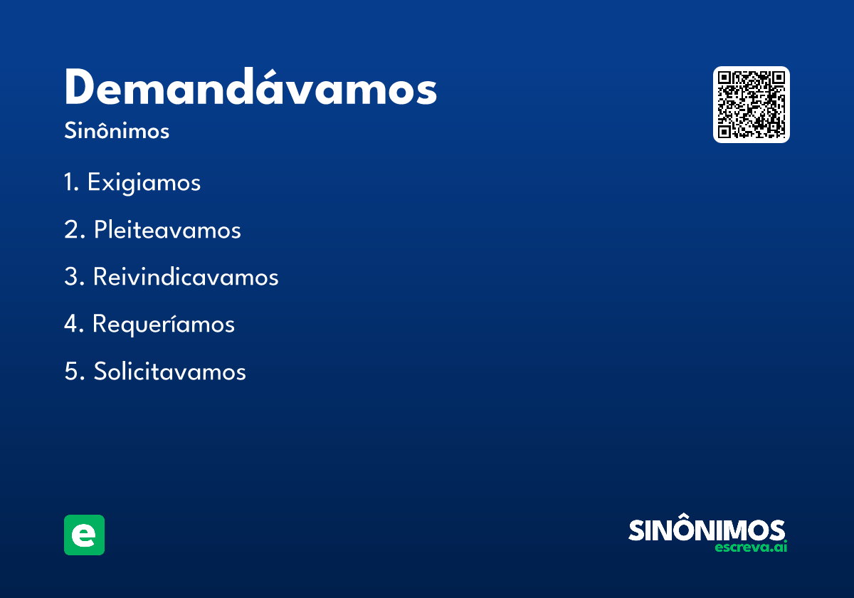 demandávamos