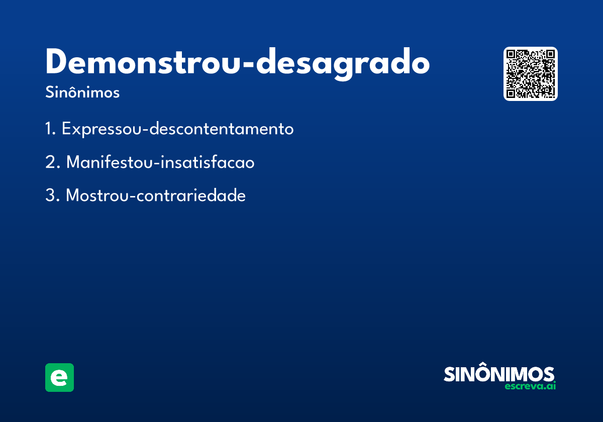 demonstrou-desagrado