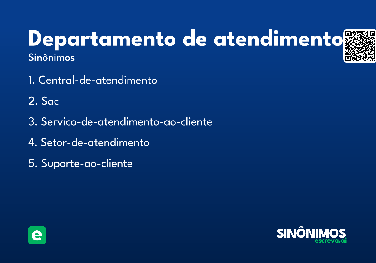 departamento de atendimento