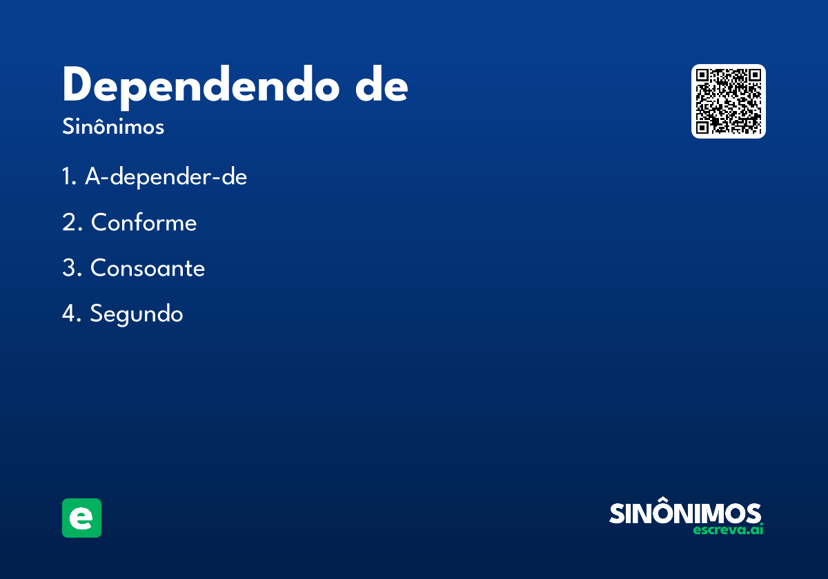 dependendo de