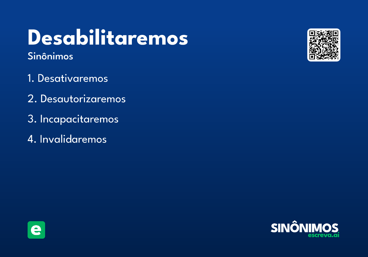 desabilitaremos