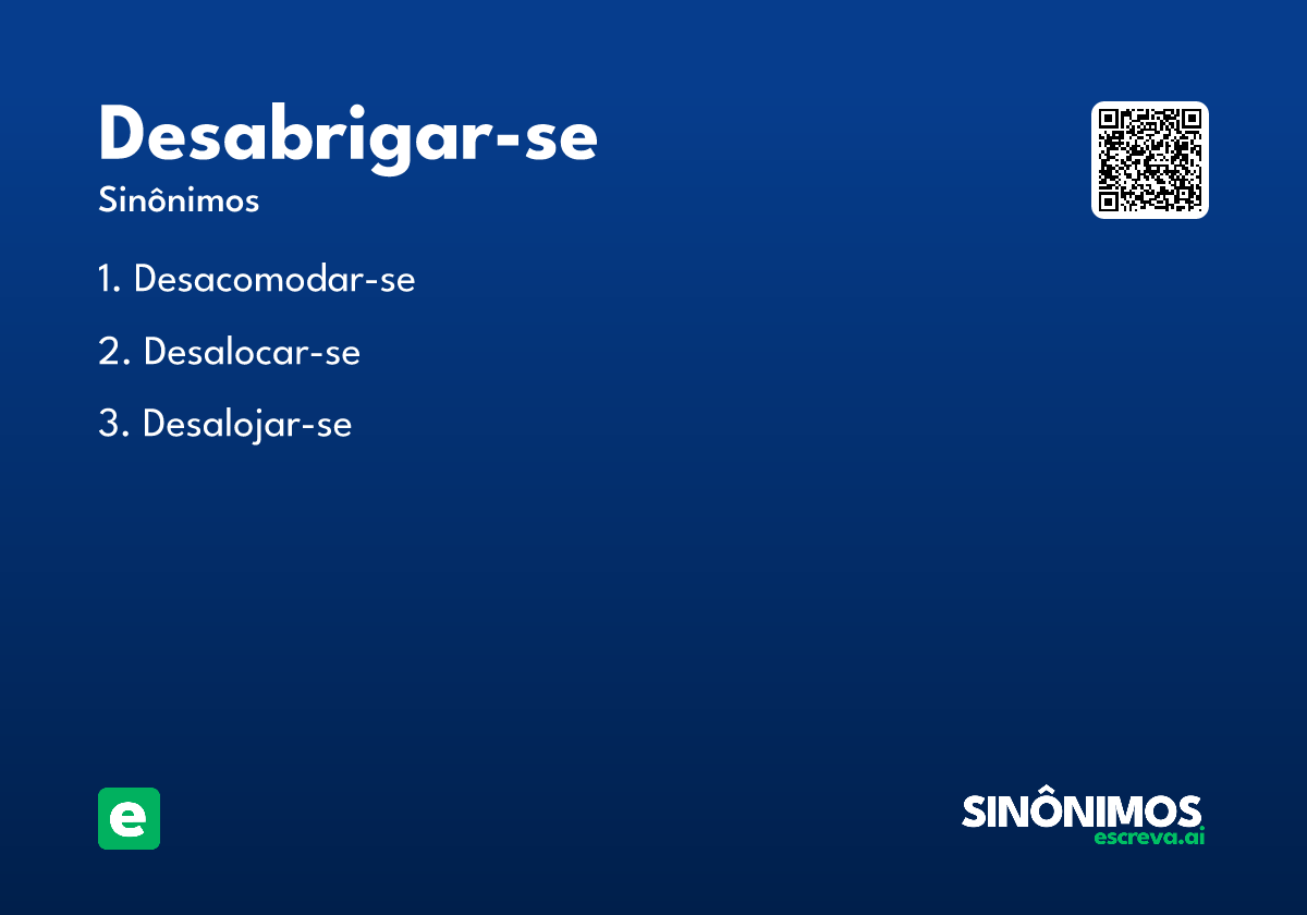 desabrigar-se