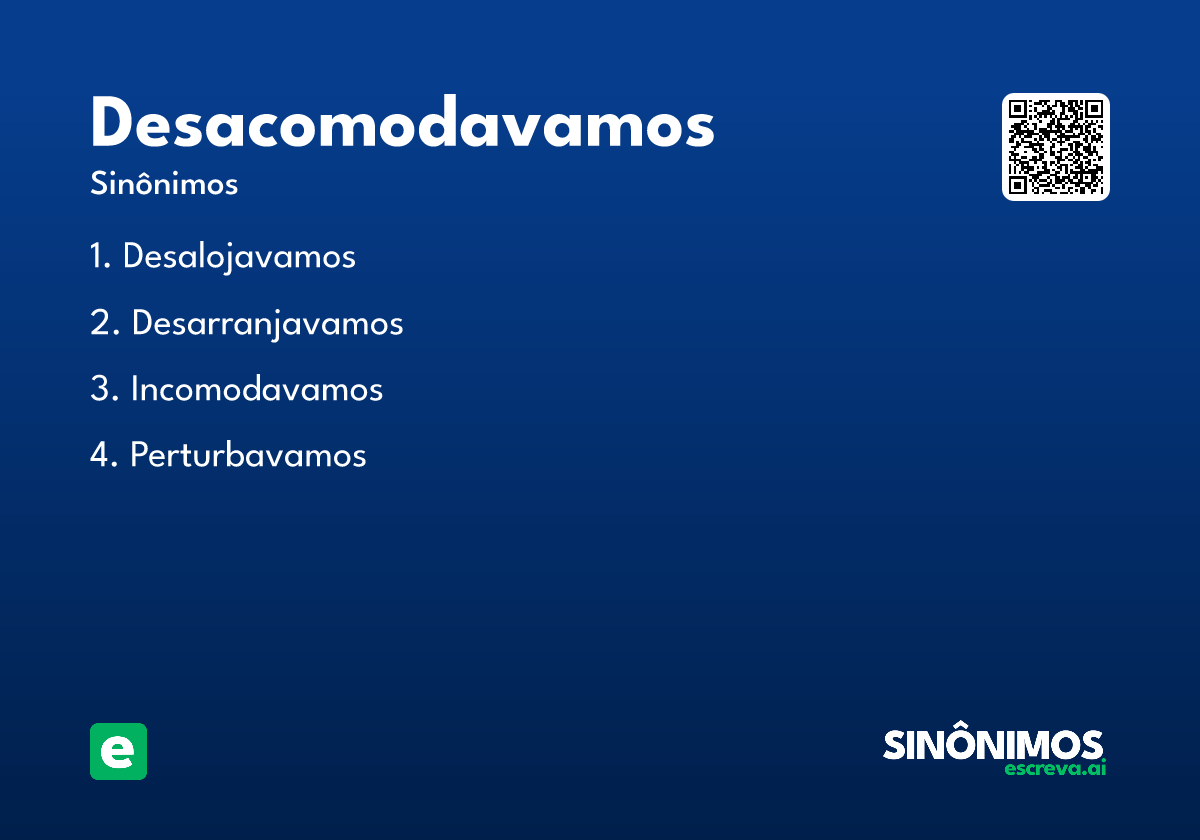 desacomodavamos