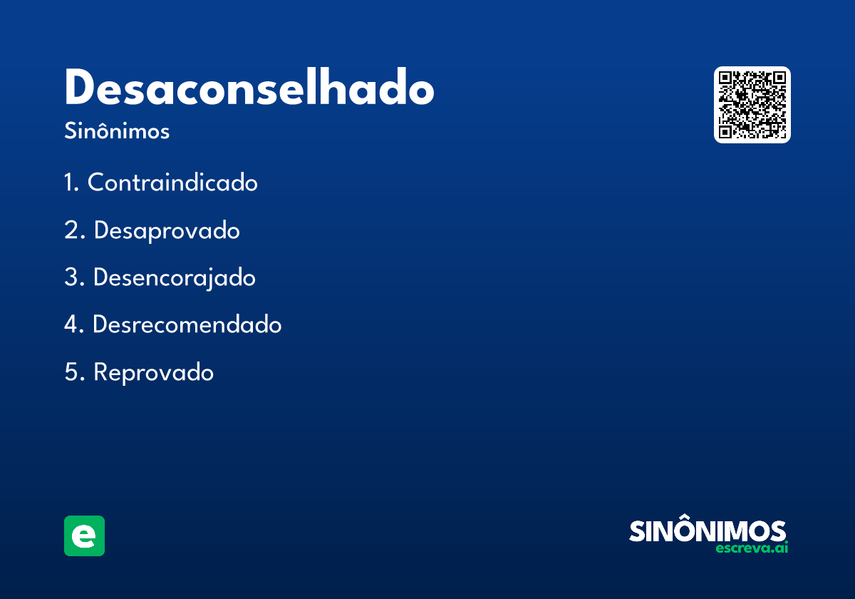 desaconselhado