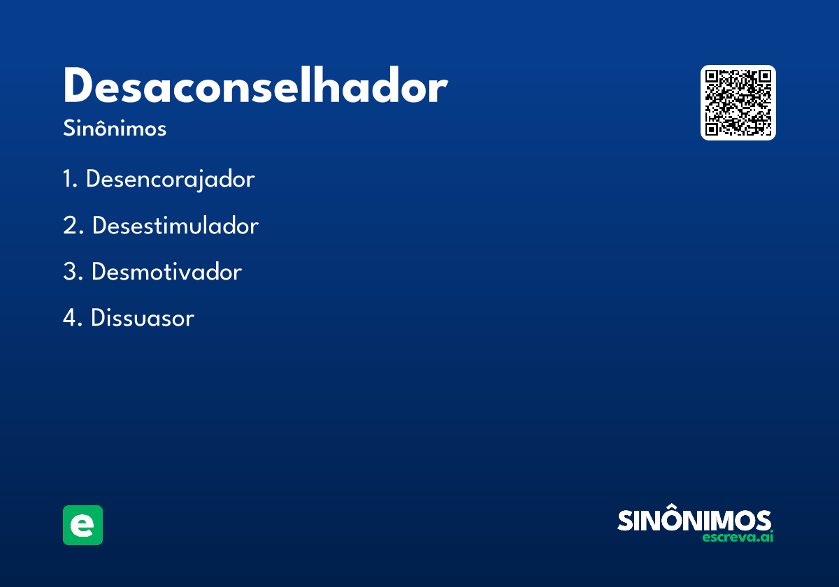 desaconselhador