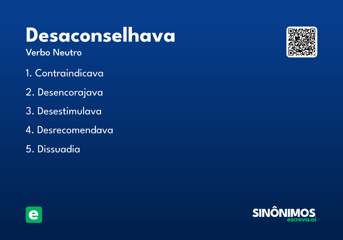 desaconselhava