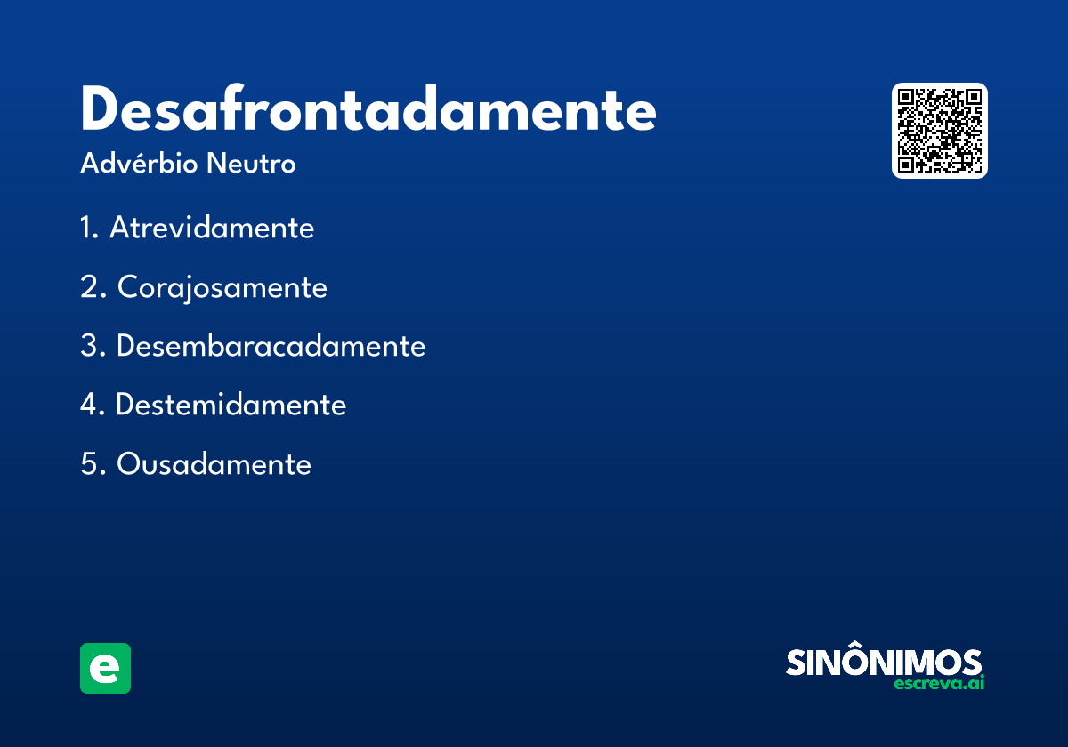 desafrontadamente