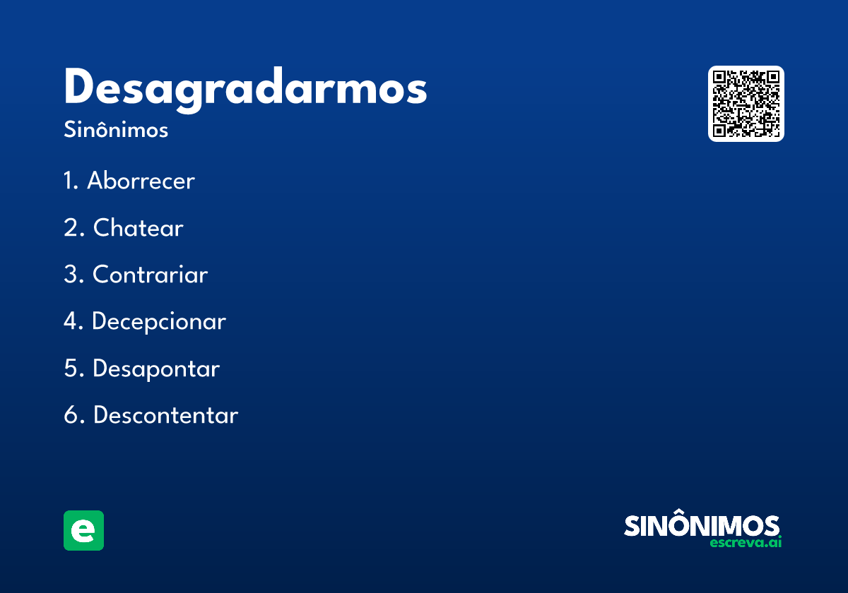 desagradarmos