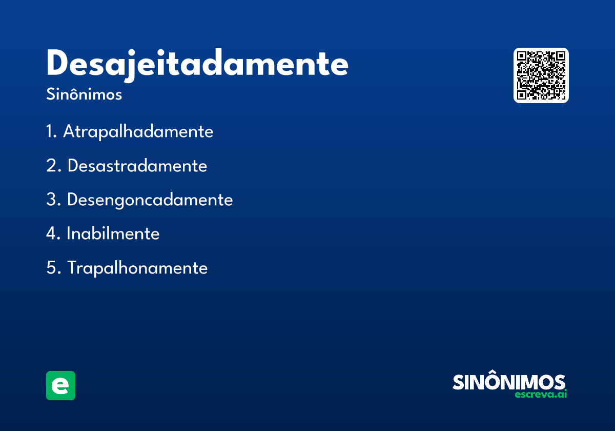 desajeitadamente