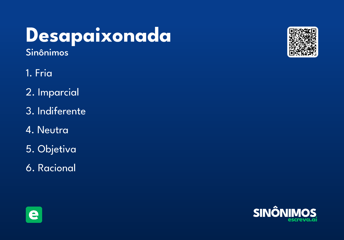 desapaixonada