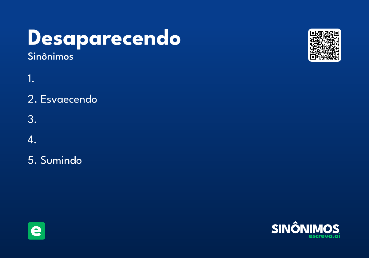 desaparecendo