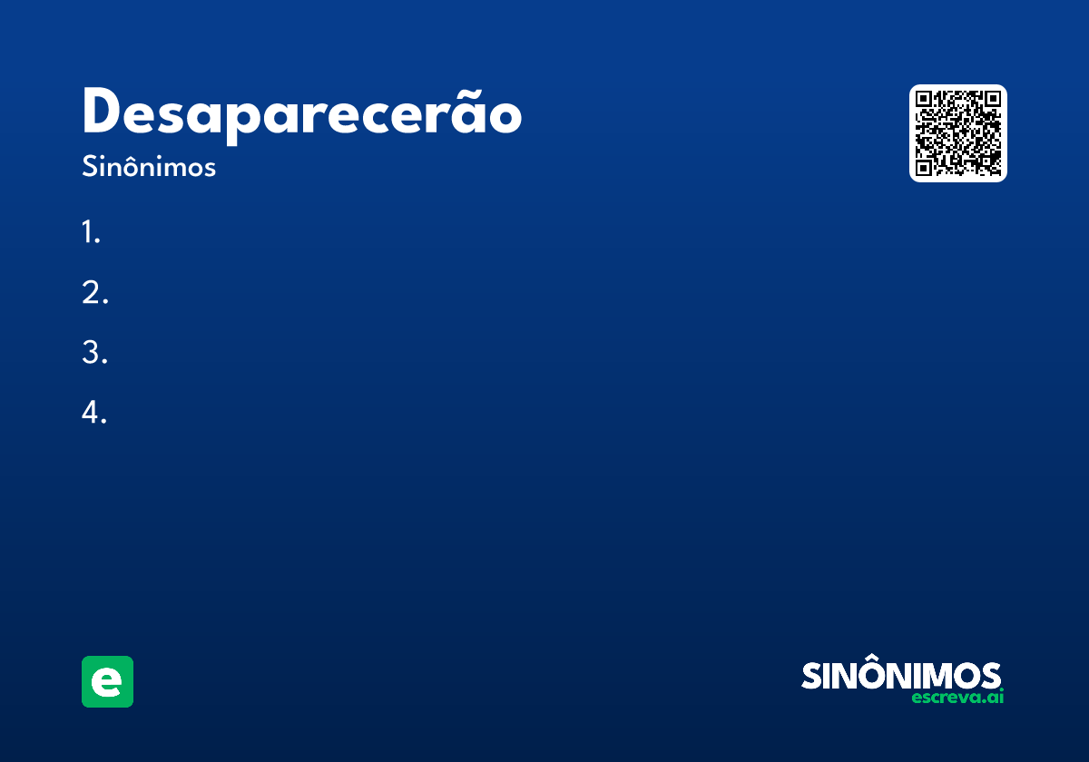 desaparecerão