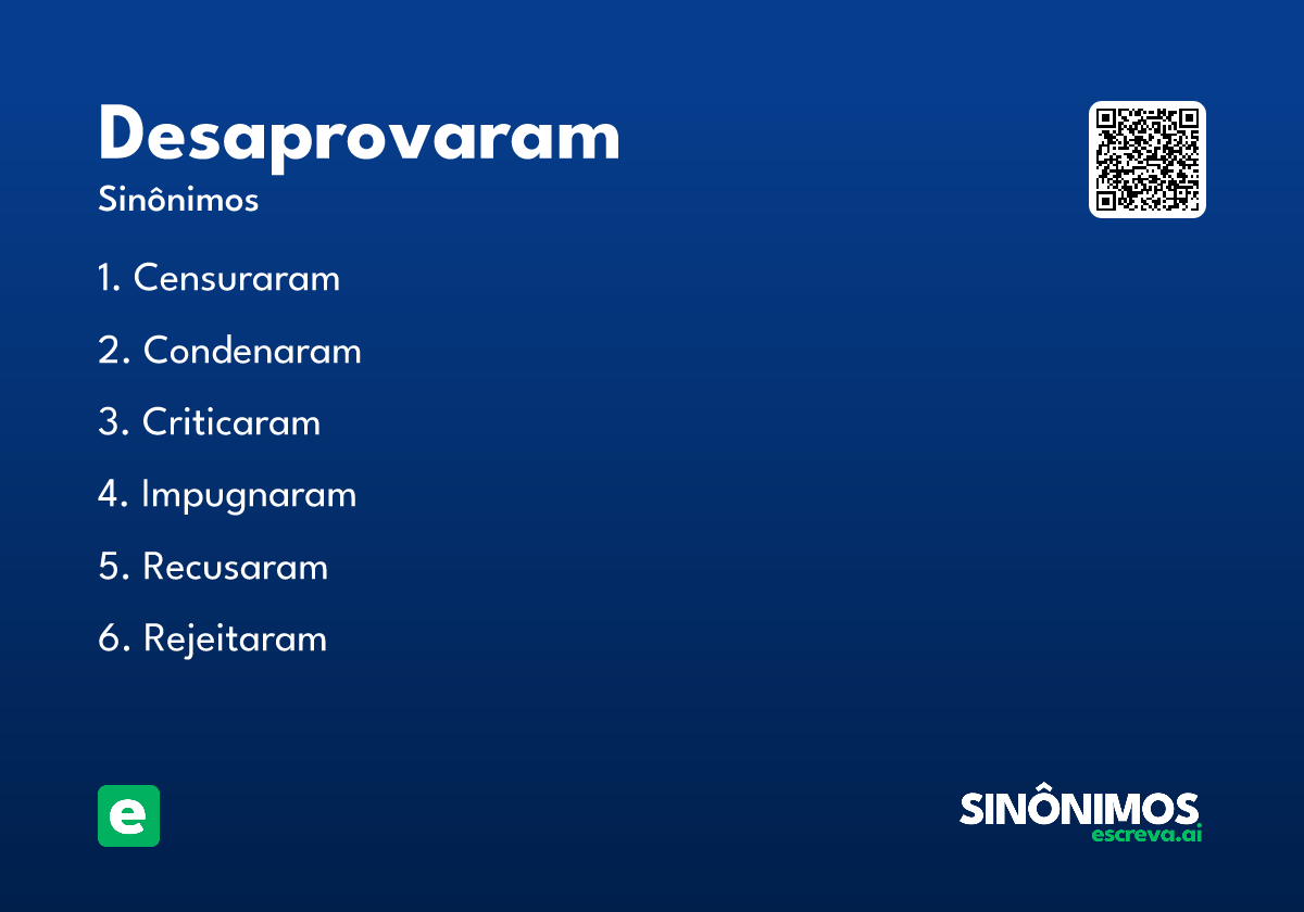 desaprovaram