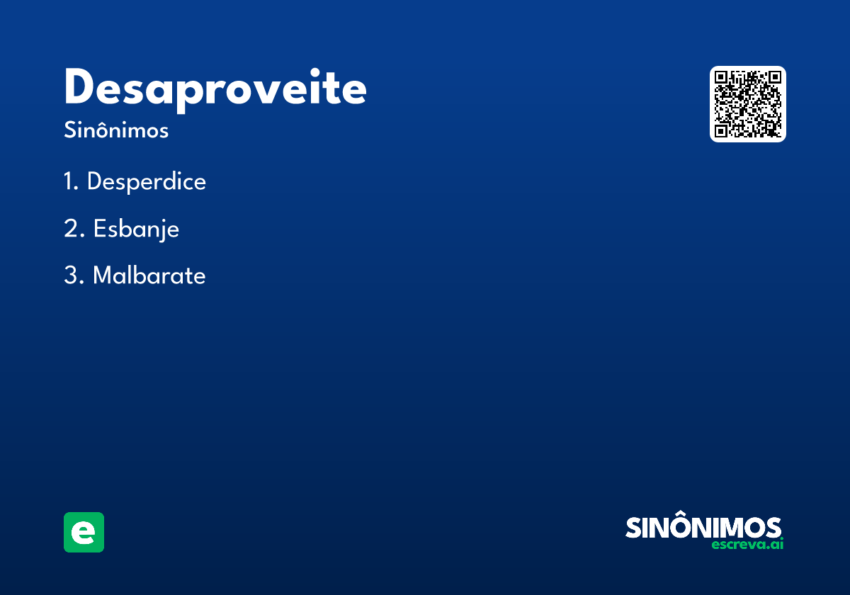 desaproveite